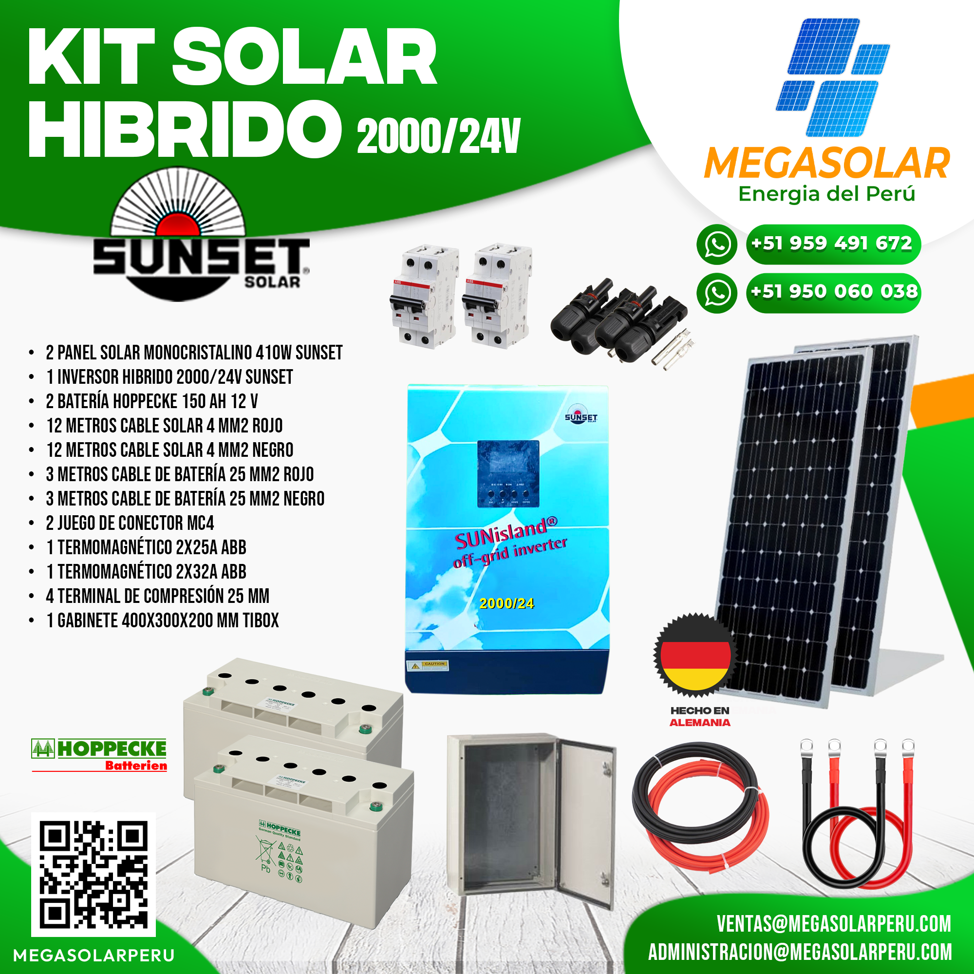 Kit Solar 2000WD - Panel Solar Peru
