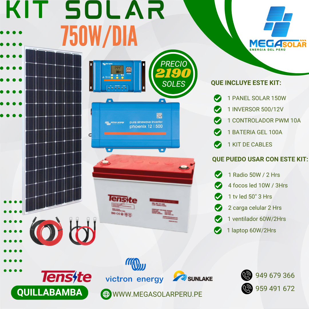 8 Kit Solar Victron 750w/dia - Imagen 1