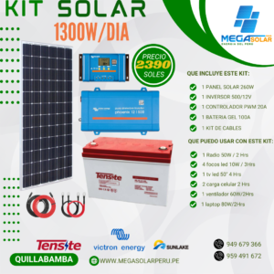 Kit Solar Victron 1300w/dia