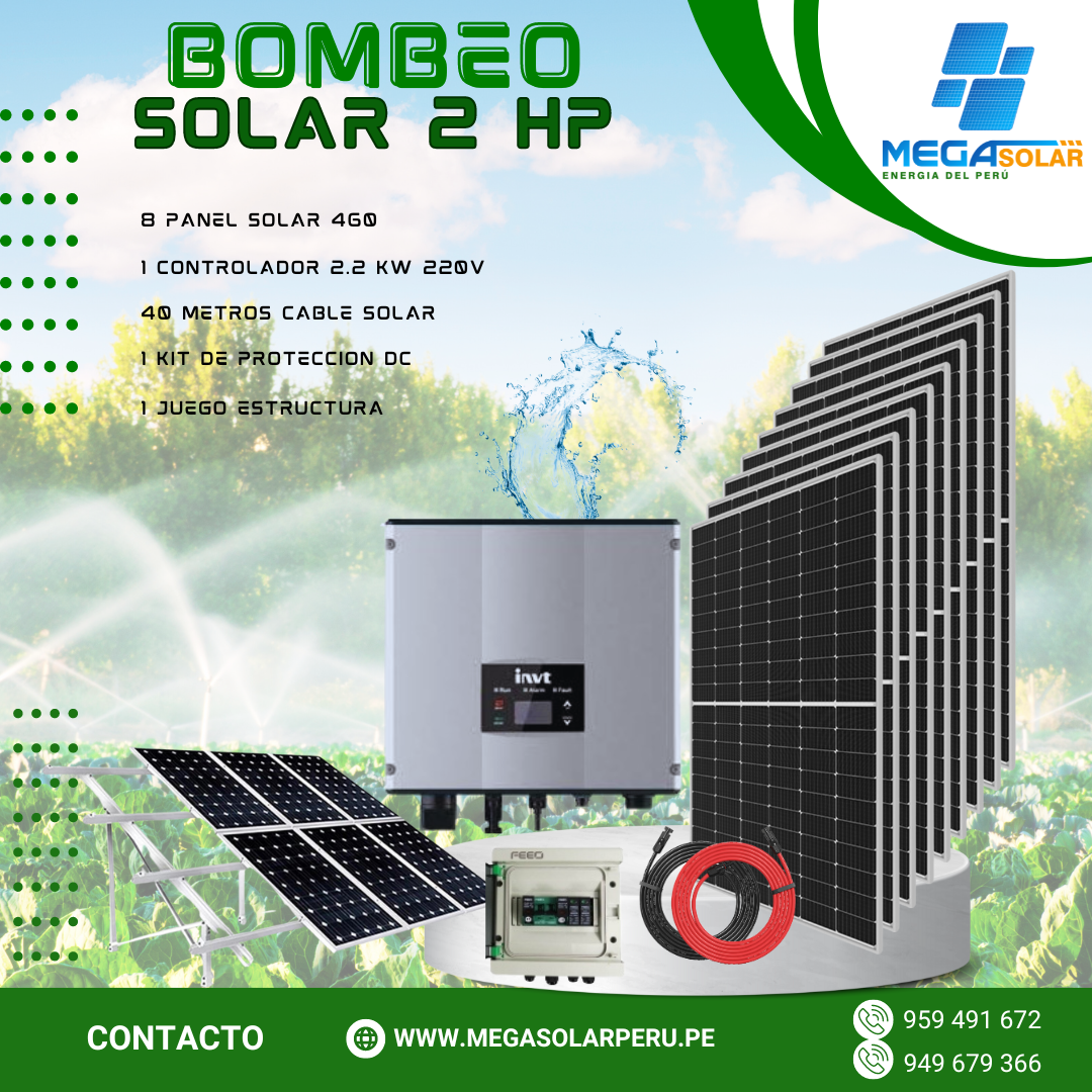 KIT BOMBEO SOLAR (6) KITS BOMBEO SOLAR 2 HP 230V - Imagen 1